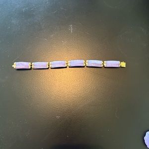 7 inch Jade bracelet with 14 my gold clasp.